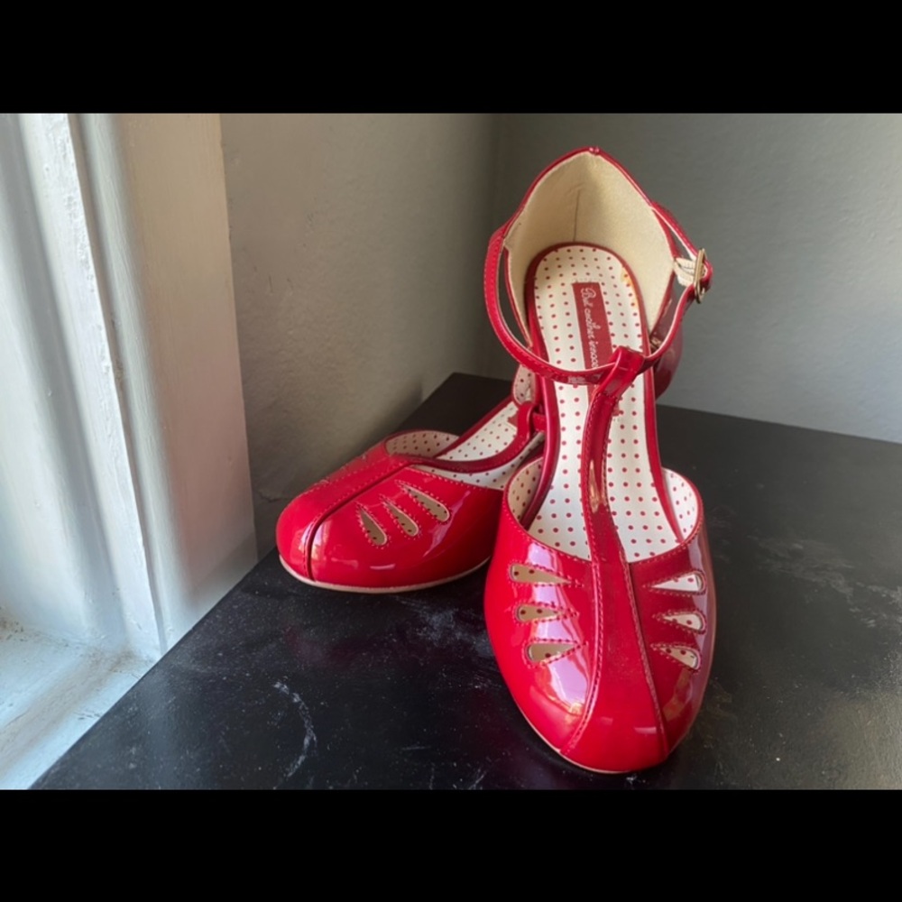 B.A.I.T. Red Patent Robbie Heels